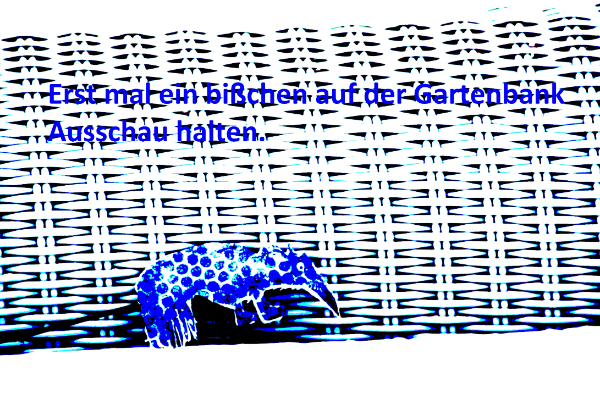 auf der Gartenbank